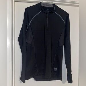 Nike Pro Black and Gray Long Sleeve Top